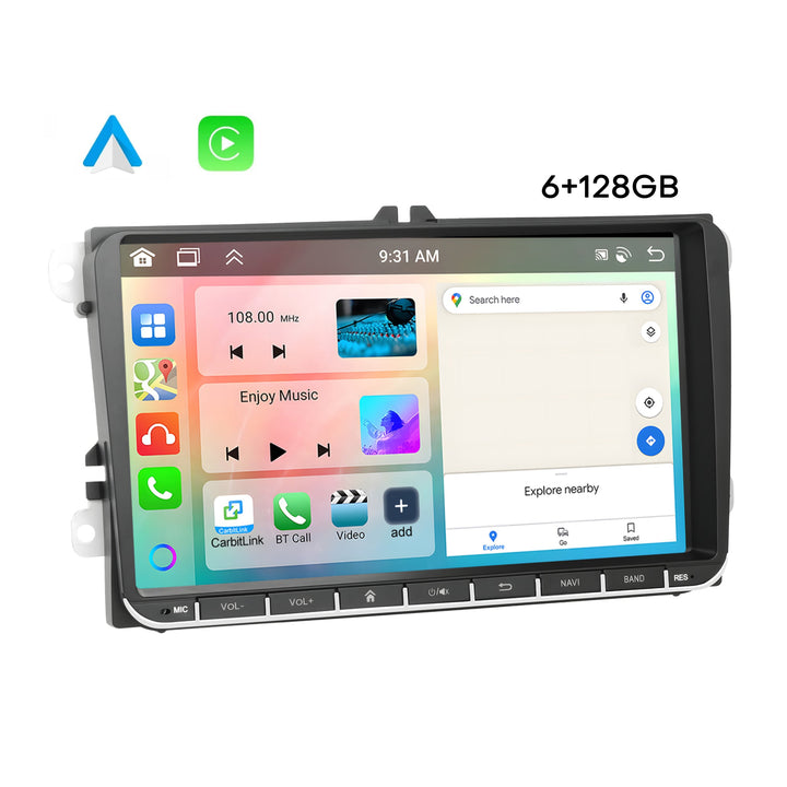 Autoradio met CarPlay voor Volkswagen, Skoda en Seat met RNS-inbouwmaat