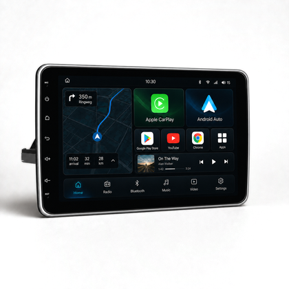 Boscer 1-DIN Autoradio Universeel | 10 inch CarPlay & Android Auto draadloos | Android 15 | 4+64GB