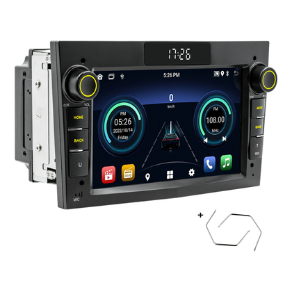 Boscer Autoradio geschikt voor Opel Corsa, Astra & Vectra 2003-2011 | 7 inch CarPlay & Android Auto draadloos | Android 15 | 2+64GB | Zwart