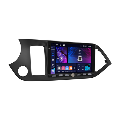 Boscer Autoradio geschikt voor Kia Picanto 2011-2017 | 9 inch CarPlay & Android Auto draadloos | Android 15 | Fysiek bedieningspaneel | 4+64GB