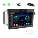 Boscer® Autoradio Geschikt voor Opel - Android 13 - Apple Carplay & Android Auto (Draadloos) - 2+64GB - 7 Inch HD Touchscreen - GPS, Bluetooth, USB, SD & MP5 - Navigatiesysteem - Grijs - Demontagesleutels, Achteruitrijcamera & Microfoon