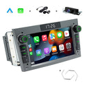 Boscer® Autoradio Geschikt voor Opel - Android 13 - Apple Carplay & Android Auto (Draadloos) - 2+64GB - 7 Inch HD Touchscreen - GPS, Bluetooth, USB, SD & MP5 - Navigatiesysteem - Grijs - Demontagesleutels, Achteruitrijcamera & Microfoon