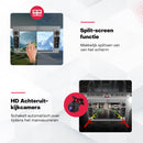Split-screen en aansluiting voor een achteruitrijcamera