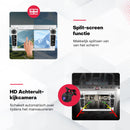 Split-screen en aansluiting voor een achteruitrijcamera