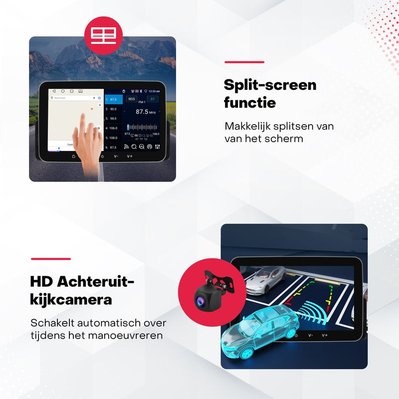 Boscer® 1Din Autoradio - Android 15 - Apple Carplay & Android Auto (Draadloos) - 4+64GB - 7 Inch IPS HD Touchscreen - Navigatiesysteem - Bluetooth, USB & MP5 - GPS - WIFI - Achteruitrijcamera & Microfoon