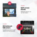 Split-screen en aansluiting voor een achteruitrijcamera