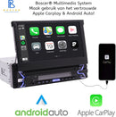 Boscer 1Din Autoradio - Apple Carplay & Android Auto - 7" HD Automatisch Klapscherm - Motor Klapscherm - USB, Aux, Bluetooth - MP5 - Achteruitrijcamera