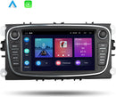 Boscer Autoradio - Geschikt voor Ford Focus, S-Max, Mondeo, Galaxy, C-Max & Kuga - Apple Carplay & Android Auto (Draadloos) - Android 11 - 2+32GB - 7' HD Touchscreen - Navigatiesysteem - Zwart - Achteruitrijcamera & Microfoon