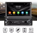 Boscer 1Din Autoradio - Apple Carplay & Android Auto - 7" HD Automatisch Klapscherm - Motor Klapscherm - USB, Aux, Bluetooth - MP5 - Achteruitrijcamera