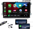 Boscer Autoradio - Geschikt voor Volkswagen, Skoda & Seat - Apple Carplay & Android Auto - Android 13 - 2+64GB - 9 Inch HD Touchscreen - Bluetooth, USB, WiFi & MP5 - Navigatiesysteem - Achteruitrijcamera & Microfoon - 2025 Model