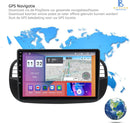 Boscer Autoradio Geschikt voor Fiat 500 2007-2015 - Android 11 - Apple Carplay & Android Auto (Draadloos) - 9'' Navigatiesysteem - Wit/Beige - Achteruitrijcamera