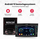 Boscer Autoradio - Geschikt voor Opel - Android 15 - Apple Carplay & Android Auto (Draadloos) - 7 Inch HD Touchscreen - GPS, Bluetooth, USB, SD & MP5 - Navigatiesysteem - Demontagesleutels, Achteruitrijcamera & Microfoon