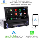 Boscer 1Din Autoradio - Apple Carplay & Android Auto - 7" HD Automatisch Klapscherm - Motor Klapscherm - USB, Aux, Bluetooth - MP5 - Achteruitrijcamera