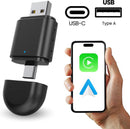 Boscer Carplay & Android Auto Dongle - Draadloos Apple Carplay & Android Auto - 2 in 1 Carplay Dongle - USB-A & USB-C - Te gebruiken met ingebouwde Apple Carplay & Android Auto - Vernieuwd 2025 Model - Extra klein formaat