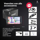 Boscer Autoradio 2Din Universeel - Android 10 - Apple Carplay & Android Auto - 9 Inch HD Touchscreen - GPS Navigatiesysteem - 2+32GB - Externe Microfoon & Achteruitrijcamera