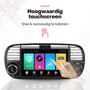 Boscer Autoradio - Geschikt voor Fiat 500 2007-2015 - Android 13 - Apple Carplay & Android Auto (Draadloos) - 2+32GB - 7 Inch HD Touchscreen - GPS Navigatiesysteem - Zwart - Achteruitrijcamera & Microfoon - 2025 Model