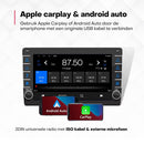 Boscer Autoradio 2Din Universeel - Android 10 - Apple Carplay & Android Auto - 9 Inch HD Touchscreen - GPS Navigatiesysteem - 2+32GB - Externe Microfoon & Achteruitrijcamera