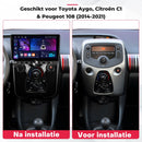 Boscer 2 Din Autoradio - Geschikt voor Toyota Aygo, Citroën C1 & Peugeot 108 (2014-2021) - Draadloos Apple CarPlay & Android Auto - Vernieuwd Bedieningspaneel - 10.1 Inch HD Touchscreen - WiFi & Bluetooth - Achteruitrijcamera & Microfoon