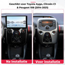 Boscer 2 Din Autoradio - Geschikt voor Toyota Aygo, Citroën C1 & Peugeot 108 (2014-2021) - Draadloos Apple CarPlay & Android Auto - 8-Core Snapdragon 4+64GB - 10.1 Inch HD Touchscreen - WiFi, Bluetooth & USB - Achteruitrijcamera & Microfoon