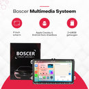 Boscer Autoradio - Geschikt voor Volkswagen, Skoda & Seat - Apple Carplay & Android Auto - Android 13 - 2+64GB - 9 Inch HD Touchscreen - Bluetooth, USB, WiFi & MP5 - Navigatiesysteem - Achteruitrijcamera & Microfoon - 2025 Model