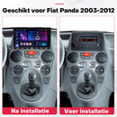 Boscer Android 15 Autoradio - Geschikt voor Fiat Panda (2003-2012) - 9 inch HD IPS Touchscreen - 4+64GB - Draadloze Apple CarPlay & Android Auto - GPS Navigatie - WIFI, Bluetooth & USB - Inclusief Microfoon & AHD Achteruitrijcamera