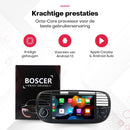 Boscer Autoradio - Geschikt voor Fiat 500 2007-2015 - Android 15 - Apple Carplay & Android Auto (Draadloos) - 4+64GB - 7 Inch HD Touchscreen - GPS Navigatiesysteem - Beige/Wit - Achteruitrijcamera & Microfoon - 2025 Model