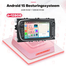 Boscer Autoradio - Geschikt voor Ford Focus, S-Max, Mondeo, Galaxy, C-Max & Kuga - Android 15 - 6+128GB - 7 Inch HD Touchscreen - Apple Carplay & Android Auto - Bluetooth, USB, Wifi & MP5 - Navigatiesysteem - Achteruitrijcamera & Microfoon