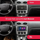 Boscer Autoradio - Geschikt voor Ford Focus, S-Max, Mondeo, Galaxy, C-Max & Kuga - Apple Carplay & Android Auto (Draadloos) - Android 11 - 2+32GB - 7' HD Touchscreen - Navigatiesysteem - Zwart - Achteruitrijcamera & Microfoon