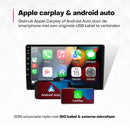 Boscer Autoradio 2Din Universeel - Android 13 - Apple Carplay & Android Auto - 9 Inch HD Touchscreen - GPS Navigatiesysteem - 2+64GB - Microfoon & Achteruitrijcamera