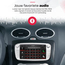 Boscer Autoradio Geschikt voor Ford Focus, S-Max, Mondeo, Galaxy, C-Max & Kuga - Android 15 - 6+128GB - 7 Inch HD Touchscreen - Apple Carplay & Android Auto - Bluetooth, USB, Wifi & MP5 - Navigatiesysteem - Zilver - Achteruitrijcamera & Microfoon