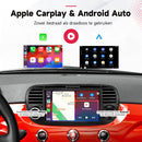 Boscer Autoradio Geschikt voor Fiat 500 2007-2015 - Apple Carplay & Android Auto (draadloos) - 6+128GB - Android 15 - 7 Inch HD IPS Touchscreen - GPS Navigatiesysteem - Bluetooth, USB, WiFi & MP5 - Zwart - Achteruitrijcamera & Microfoon