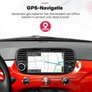 Boscer Autoradio Geschikt voor Fiat 500 2007-2015 - Apple Carplay & Android Auto (draadloos) - 6+128GB - Android 15 - 7 Inch HD IPS Touchscreen - GPS Navigatiesysteem - Bluetooth, USB, WiFi & MP5 - Zwart - Achteruitrijcamera & Microfoon