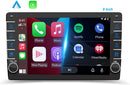 Boscer Autoradio 2Din Universeel - Android 10 - Apple Carplay & Android Auto - 9 Inch HD Touchscreen - GPS Navigatiesysteem - 2+32GB - Externe Microfoon & Achteruitrijcamera