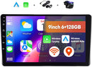 Boscer 2 Din Autoradio - Geschikt voor Fiat Panda (2003-2012) - Draadloos Apple CarPlay & Android Auto - 9 Inch HD Touchscreen - Android 15 - 6+128GB - GPS Navigatie - WiFi, Bluetooth & USB - Achteruitrijcamera & Microfoon