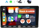 Boscer Android 15 Autoradio - Geschikt voor Fiat Panda (2003-2012) - 9 inch HD IPS Touchscreen - 4+64GB - Draadloze Apple CarPlay & Android Auto - GPS Navigatie - WIFI, Bluetooth & USB - Inclusief Microfoon & AHD Achteruitrijcamera