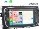 Boscer Autoradio - Geschikt voor Ford Focus, S-Max, Mondeo, Galaxy, C-Max & Kuga - Android 15 - 6+128GB - 7 Inch HD Touchscreen - Apple Carplay & Android Auto - Bluetooth, USB, Wifi & MP5 - Navigatiesysteem - Achteruitrijcamera & Microfoon