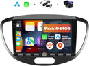 Boscer 2 Din Autoradio - Geschikt voor Hyundai i10 2008-2013 - Draadloos Apple CarPlay & Android Auto - Vernieuwd Bedieningspaneel - 9 Inch HD Touchscreen - Android 15 - 4+64GB - GPS - WiFi, Bluetooth & USB - Achteruitrijcamera & Microfoon