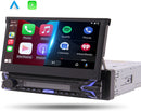 Boscer 1Din Autoradio - Apple Carplay & Android Auto - 7" HD Automatisch Klapscherm - Motor Klapscherm - USB, Aux, Bluetooth - MP5 - Achteruitrijcamera
