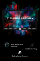 Boscer Autoradio 2Din Universeel - Apple Carplay & Android Auto (Draadloos) - Android 15 - 4+64GB - 9 Inch HD IPS Touchscreen - GPS Navigatiesysteem - USB, Bluetooth, WiFi & MP5 - Achteruitrijcamera & Microfoon