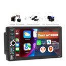 Boscer 2DIN Android 15 Autoradio – 7 Inch HD IPS Touchscreen – 6+128GB – Draadloze Apple CarPlay & Android Auto – GPS, Bluetooth, WiFi, USB & USB-C – Inclusief Achteruitrijcamera & Microfoon – afbeelding 3