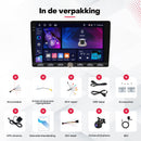 Boscer Autoradio 2Din Universeel - Apple Carplay & Android Auto (Draadloos) - Android 15 - 4+64GB - 9 Inch HD IPS Touchscreen - GPS Navigatiesysteem - USB, Bluetooth, WiFi & MP5 - Achteruitrijcamera & Microfoon