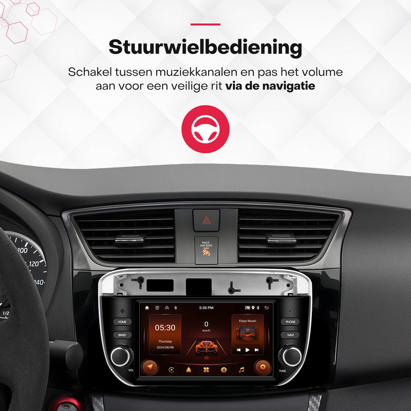Boscer® Autoradio Geschikt voor Fiat Punto 2012-2016 & Fiat Linea 2012-2015 - Android 15 - 4+64GB - Apple Carplay & Android Auto - 7 Inch HD IPS Touchscreen - GPS Navigatiesysteem - Bluetooth, USB, WiFi & MP5 - Achteruitrijcamera & Microfoon