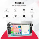 Functies: bellen, Bluetooth, radio, equalizer, scherm splitsen en GPS