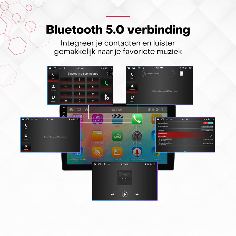 Boscer® Autoradio - Geschikt voor Peugeot 107, Toyota Aygo & Citroen C1 - Android 13 - 4+64GB - Apple Carplay & Android Auto (Draadloos) - 10.1 Inch HD IPS Touchscreen - Bluetooth - GPS Navigatiesysteem - AHD Achteruitrijcamera - 2025 Model