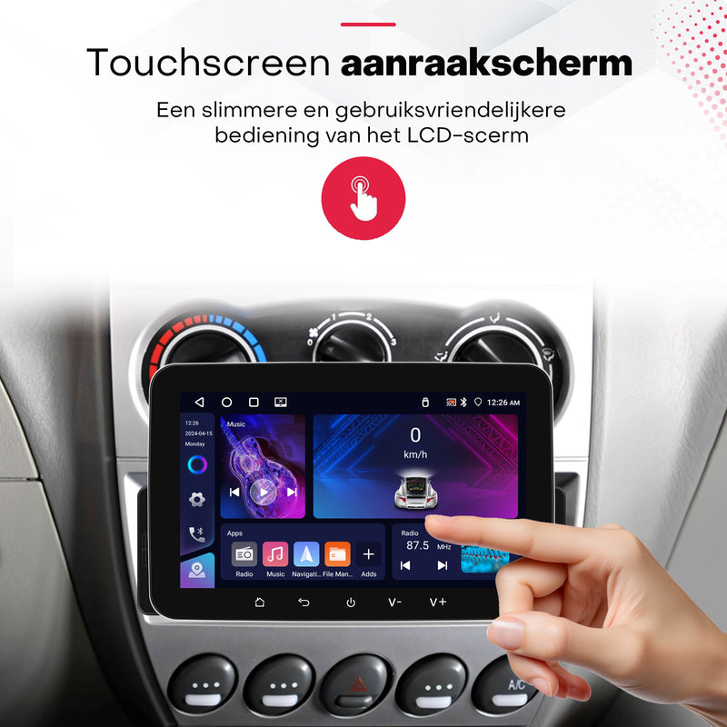 Boscer® 1Din Autoradio - Android 15 - Apple Carplay & Android Auto (Draadloos) - 4+64GB - 7 Inch IPS HD Touchscreen - Navigatiesysteem - Bluetooth, USB & MP5 - GPS - WIFI - Achteruitrijcamera & Microfoon
