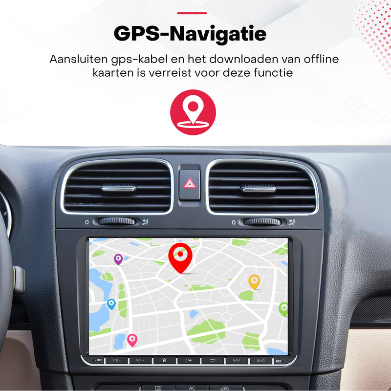 Boscer® Autoradio Geschikt voor Volkswagen, Skoda & Seat - Android 15 - 6+128GB - Apple Carplay & Android Auto - 9 Inch HD Touchscreen - Bluetooth, USB, WiFi & MP5 - Navigatiesysteem - Achteruitrijcamera & Microfoon - 2025 Model