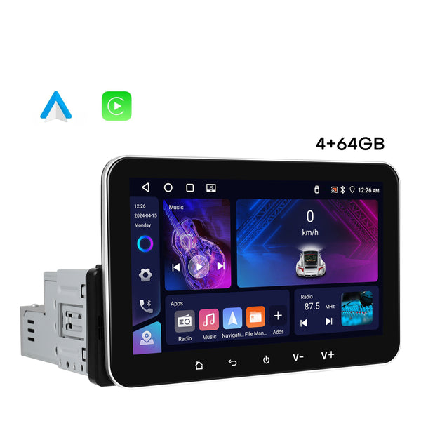 Boscer® 1Din Autoradio - Android 15 - Apple Carplay & Android Auto (Draadloos) - 4+64GB - 7 Inch IPS HD Touchscreen - Navigatiesysteem - Bluetooth, USB & MP5 - GPS - WIFI - Achteruitrijcamera & Microfoon