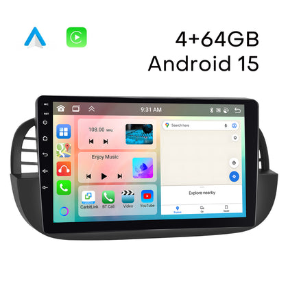 Boscer Autoradio 2Din Universeel - 9 Inch IPS HD Touchscreen - Android 13 - Apple Carplay & Android Auto (Draadloos) - 4+64GB - GPS Navigatiesysteem - Bluetooth, WiFi, MP5 - AHD Achteruitrijcamera