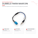 Boscer dubbele Fakra naar DIN antenne-adapter met actieve versterking