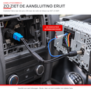 Boscer dubbele Fakra naar DIN antenne-adapter aangesloten in een auto